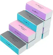 Gatuida 10pcs Four Sided Nail Polishing Buffer File Polishing Sponge for Art Durable Sanding Blocks for Professional Home Use Random Colors Random Color