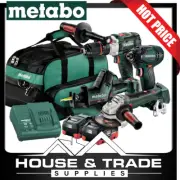 Metabo Brushless Drill Impact Driver Grinder (Paddle) Sabre Saw Kit AU68400150