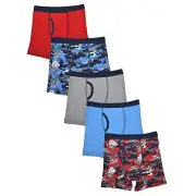 Wonder Nation Boys' S-XL Boxer Briefs, 5 Pack, Assorted, Large (10-12)