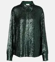 [Dries Van Noten] Dries Van Noten Sequined shirt AU 6 green
