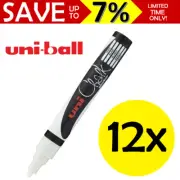 12x Uni Chalk Marker Boards Glass Removable Stays In Rain PWE-5M WHITE
