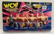 Vtg 1998 WCW Sting/Rick Steiner/Lex Luger/Ric Flair Poseable Figures Toymakers