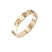 Premium Stainless Steel Love Ring Gold 8