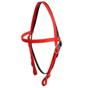 56DL HILASON Western Horse Genuine Biothane Leather Headstall Red