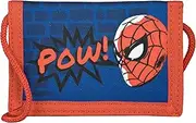 [Undercover] Spider-Man Wallet and Neck Pouch with Velcro Closure and Zip, Wallet Cord Strap, Note Compartment and Coin Compartment for Boys and Girls, blue, Klassisch, Classic, Blue, Klassisch, Classic