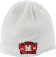 ZHATS NCAA Officially Licensed Beanie Edge Patch Switchback White