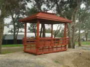 Timber Gazebo , Picnic Hut 3.5M x 2.5M with Bech + Decking
