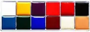 AIMALL 12 Colours Oil-Based Face and Body Paint Set with Brushes for Halloween Party and Art Makeup