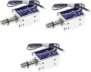 3pcs Open Frame Solenoid Electromagnet 1.2a Push Pull Type Dc 12v Linear Motion