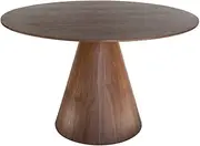 SK Designer Living Theo Round Wood Dining Table | 120cm - Walnut