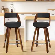 2x ALFORDSON Bar Stools Eden Fabric Black
