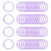 48Pcs Loose Leaf Binder Rings, 1.2 Inch Metal Open Card Rings, Light Purple