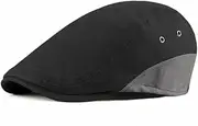 [YAMEE] Vintage Newsboy Hats for Men - Patchwork Breathable Flat Caps - Adjustable Summer Cabbie Driving Hat and Golf Cap
