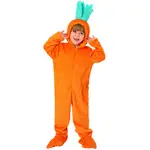 搞笑水果角色角色扮演橙色胡蘿蔔橙色連身衣服裝搞笑萬聖節兒童狂歡派對蔬菜萬聖節服裝
