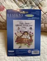 Designs for the Needle Cross Stitch Kit Kittens in basket Birds Butterflies NEW