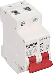 DC Circuit Breaker 63A Miniature Circuit Breaker Solar PV 2P DIN Rail Installation