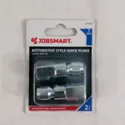 New 2-Pack JOBSMART Automotive Style T 3/8 in Quick Plugs Coupler 1/4 in NPT (F)