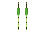 Gecko 1m 3.5mm Male to M Braided Aux Audio Cable Cord for Smartphones GRN Yellow