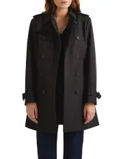 [David Lawrence] Eda Trench Coat in Black