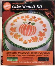 Wilton Cake Stencil Kit Pumpkin Patch Jack O Lantern Halloween Sugar Sparkles 98