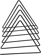 jojofuny Triangle File Holder Slot Desktop Organizer Stylish Black Art Book Rack for Home Office Space Saving Magazine Sorter Nordic Design for Study Living Decor