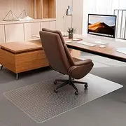 100pointONE Large Office Chair Mat for Carpet, 36" x 60" Clear Desk Chair Mat for Low Pile Carpeted Floors- Easy Glide Plastic Floor Mat for Office Chair on Carpet