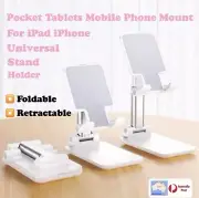 Universal Pocket Tablet Mobile Phone Mount For iPad iPhone Stand Holder White