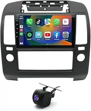 Car Stereo Compatible for Nissan Navara D40 2006-2012 Double DIN Car Stereo Radio 2+32G 9" Touch Screen Radio Wireless Carplay Android Auto Bluetooth WiFi FM GPS AHD Camera