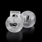 Round Cord Locks, Plastic Toggle Spring Stopper for Drawstring Paracord Hat Clip