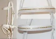 FSS Crystal COMFORT Bling FRIESIAN KEURING WEDDING Padded Bridle Custom Made NEW