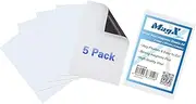 MagX Magnetic Sheet White (5 Pcs), A4, Flexible Vinyl Magnet, PVC for DIY Handmade Craft, Stationery, Office Supply (MVAV-A4)