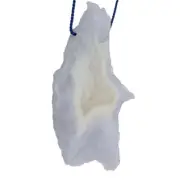 Blue Chalcedony Pendant Bead Druzy Dream } 67x42x5.5mm | 90cts | 1 Bead |