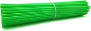 WYJDZSW Universal Motorcycle Dirt Bike Wheel Rim Cover Spoke Skins Wrap Tubes Decor Protector 72 Pcs Red Blue Black Orange (Color : Green)