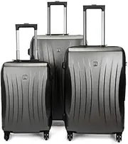 [TH TRAVELLERS HOME] Swiss Luggage Suitcase Lightweight with TSA Locker 360 Degree Rolling 8 Wheels 3 Pieces Set SN6300 Hard Case