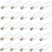 Ciieeo 25 Pcs Mini Glass Wish Jars with Cork Stoppers DIY Bottles for Messages Wedding Favors Craft Decoration and Party Supplies