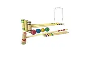 Regent Classic 4-Player Croquet Set Mallets Balls Outdoor Family Game Fun Play
