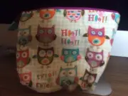 HOOT HOOT OWL Portable Bag for Circular Knitting Needles Hooks Bag