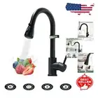 Matte Black Pull Down Kitchen Faucet - Durable Stainless Steel with Sprayer
