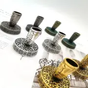 European Vintage Feather Pen Pen Stand Metal Round Pen Holder Pen Accessories CR