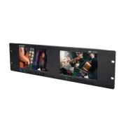 LILLIPUT Dual 7" RM7026-12G 3 RU Rackmount HDMI/12G-SDI 1000nits waveform HDR