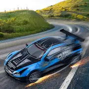 RC Car RC Drift Car 4WD 18KM/H High Speed Model Vehicle With LED Lights Spray Rubber Tire Racing Sport Toy B
