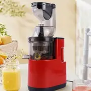 Cold Press Juicer, Masticating Juicer, Extractor Machine with 500W, High Juice Yield, 400ml, with Large Feeding Chute, Easy to Clean, for Whole Fruits & Vegetables