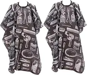 LOLIPPYY 2pcs Hairdressing Cape Cloth Apron Haircut Protective Clothes for Home Salon Use Unique Haircut Tools Design Durable Comfortable for Hair Dye Perm