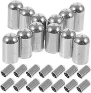Angoily 30pcs Stainless Steel Bucket Rope Cap Bracelet Lanyards Rope End Caps Metal Cord Lock Stopper Versatile Design for Jewelry Decor
