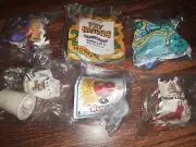 Lot of 6 rare vintage McDonalds 80s&1990s happy meal toys ruby+astronaut, bag67