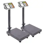 SOGA 2X 300kg Electronic Digital Platform Scale Computing Shop Postal Weight Black
