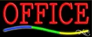 NEW "OFFICE" 32x13 W/MULTICOLOR UNDERLINE REAL NEON SIGN w/CUSTOM OPTIONS 10851