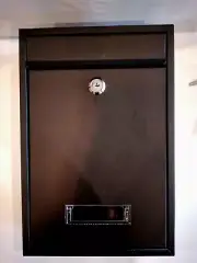 NEW Vertical Locking Mailbox Wall Mounted with Keys Lock Medium BLACK 2 KEYS