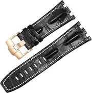 [KAVJU] Genuine Leather watch Strap For AP 15703 Royal Oak Offshore Series 28mm Crocodile Watchbands
