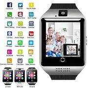 Q18 Smart Watch 1.54'' Smartwatch Fitness Running Watch with Camera and Sim Card Bluetooth Pedometer Call Sedentary Message Reminder Step Tracker Compatible wi